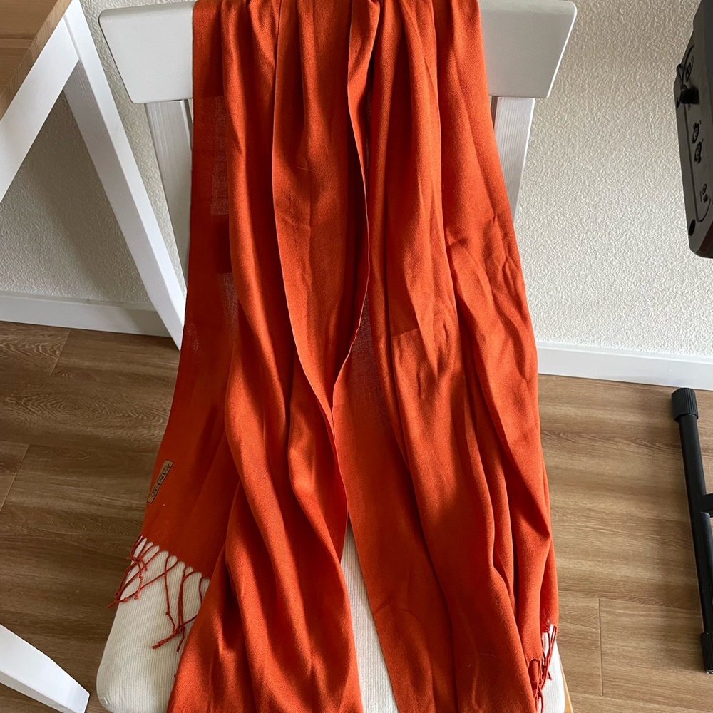 Pashmina orange scarf